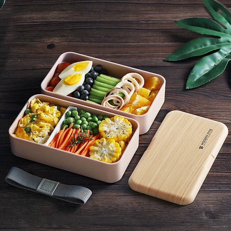 Boite Bento Japonais Bois - Lunch Box Repas du Midi