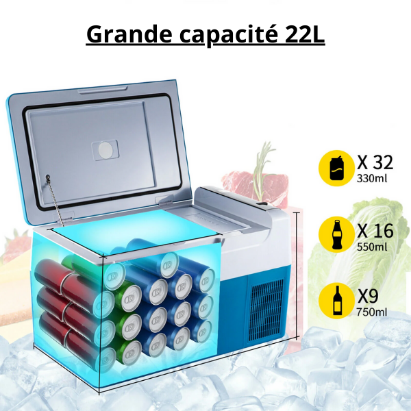 glaciere electrique grande contenance 22 litres