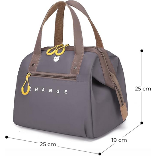 Sac repas pour femme gris dimensions