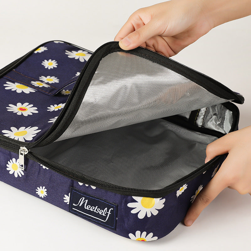 Sac Isotherme Plat Lapins ouvert