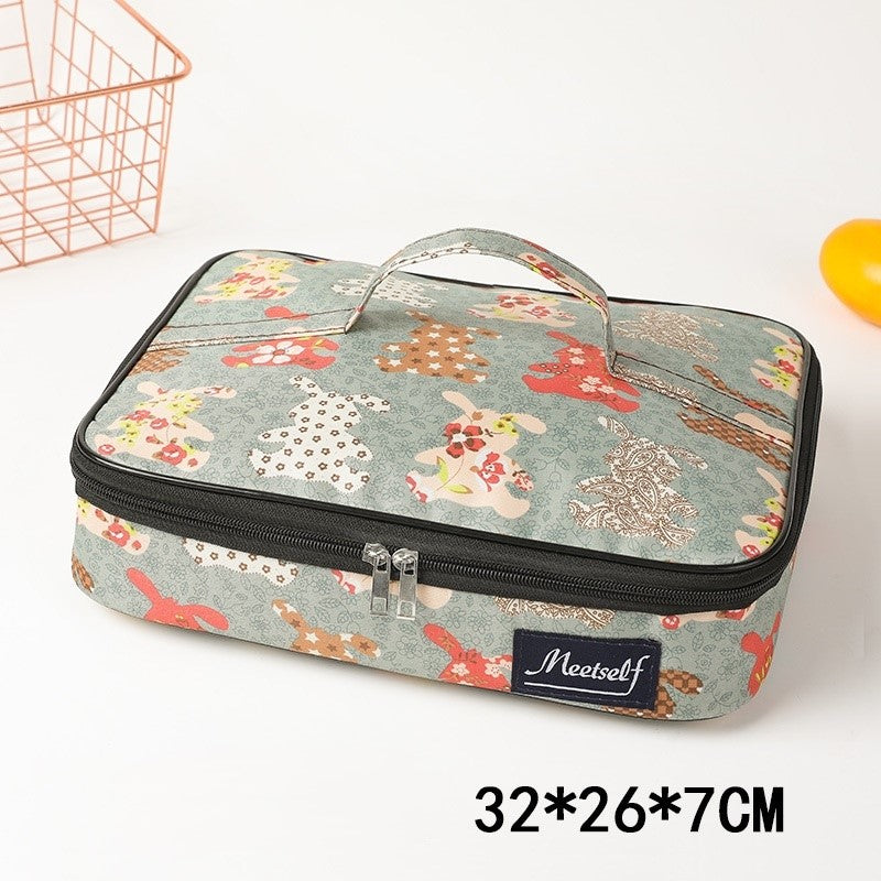 Sac Isotherme Plat Lapins vert grand