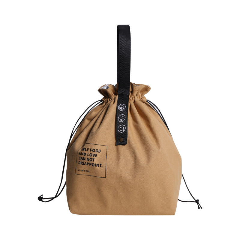 Sac Repas Tissu Cordon beige