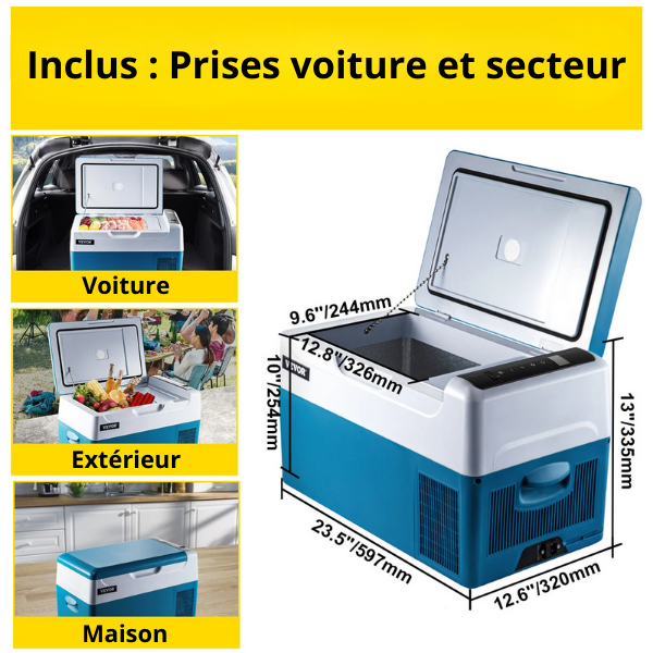 glaciere electrique dimensions 22 litres