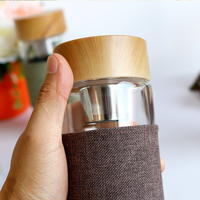 Gourde en Verre Infuseur Thé 400ml