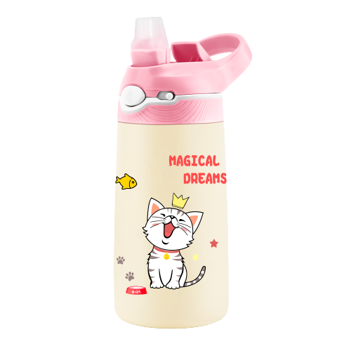 gourde isotherme enfant motif chat