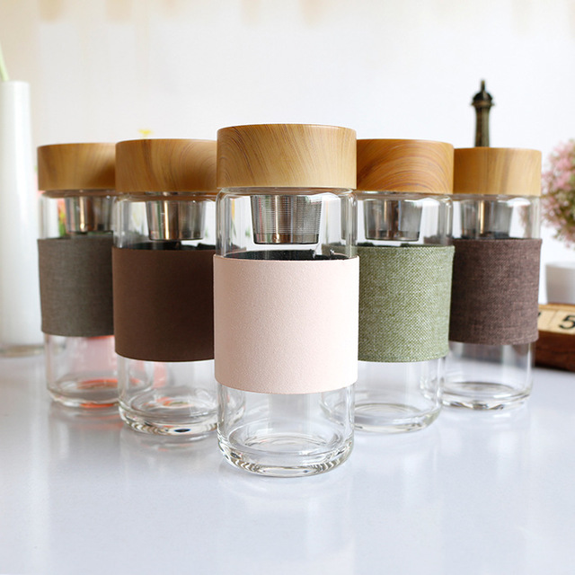 Gourde en Verre Infuseur Thé 400ml