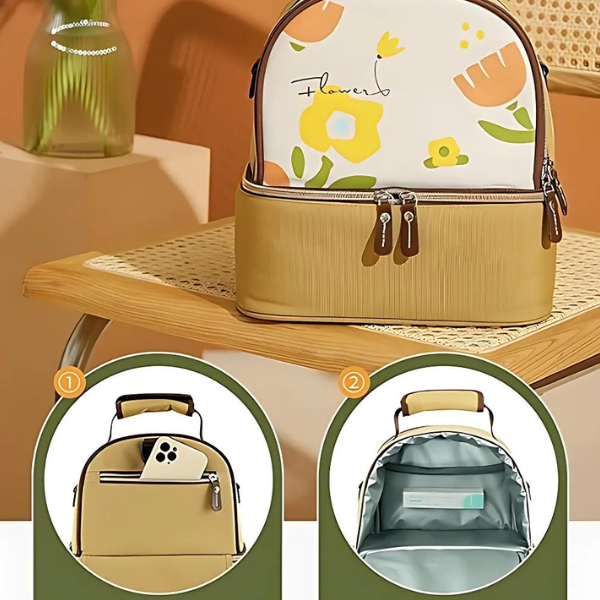 lunch bag isotherme design jaune détails