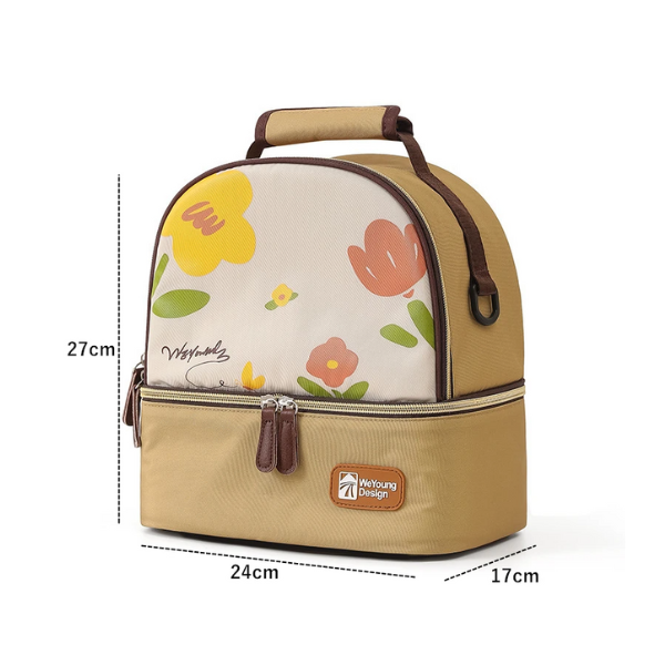 lunch bag isotherme design jaune dimensions