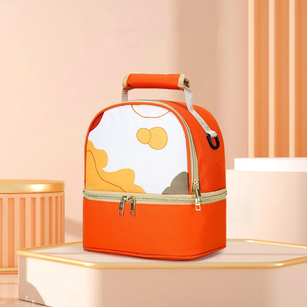 lunch bag isotherme design orange compact