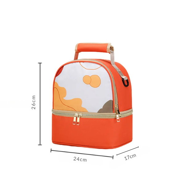 lunch bag isotherme design orange dimensions