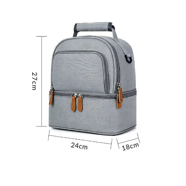 lunch bag isotherme gris classique dimensions