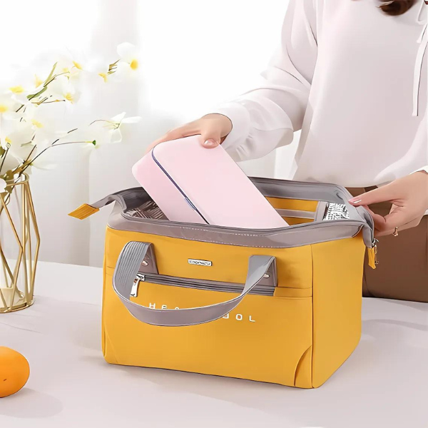 lunch bag isotherme repas jaune chic