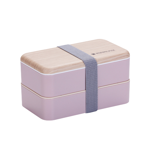 lunch box 2 compartiments design bois