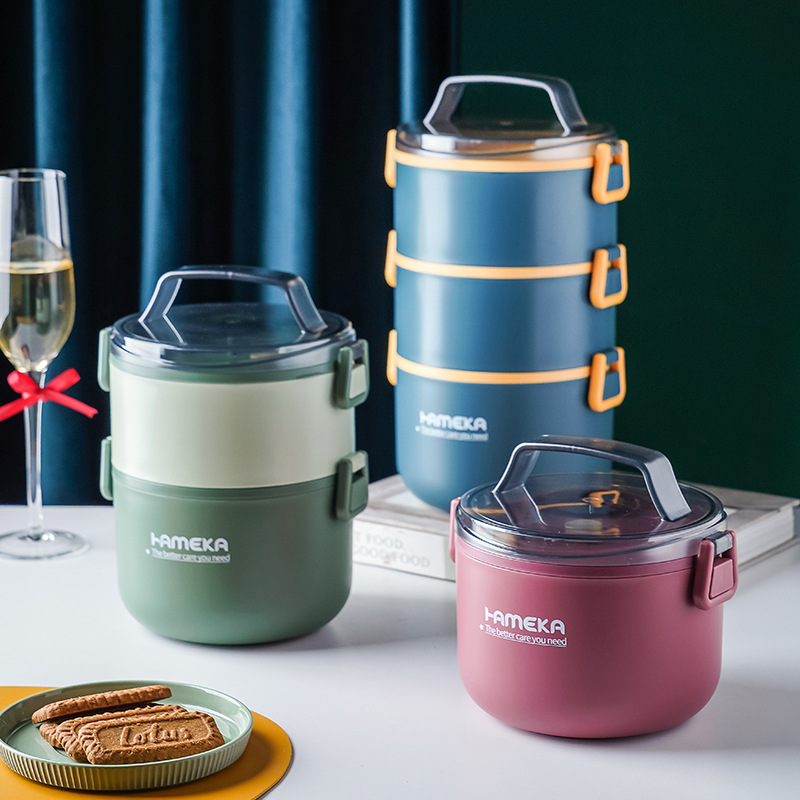 Lunch Box Compartimentée Inox Rose