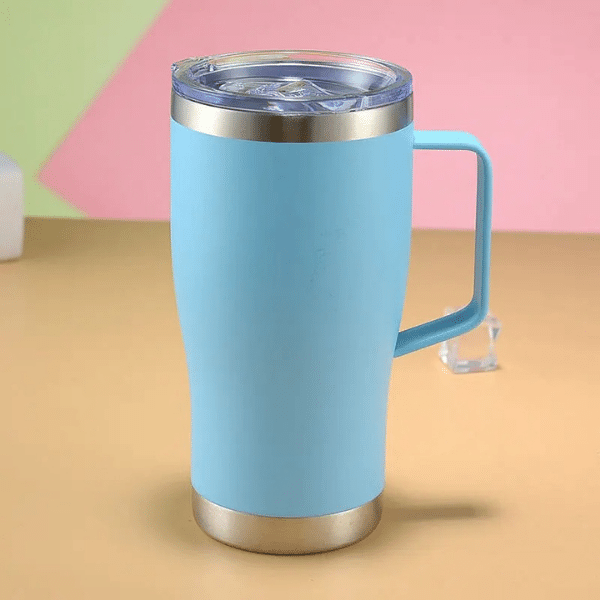 mug isotherme acier inoxydable bleu