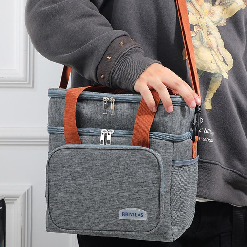 sac isotherme bandouliere glaciere gris