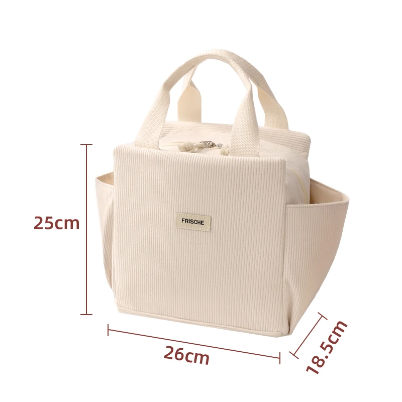 sac isotherme en velours beige