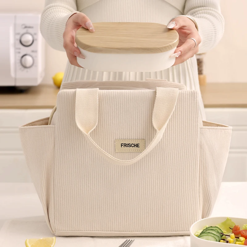 sac isotherme en velours beige
