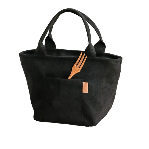 sac lunch en toile noir