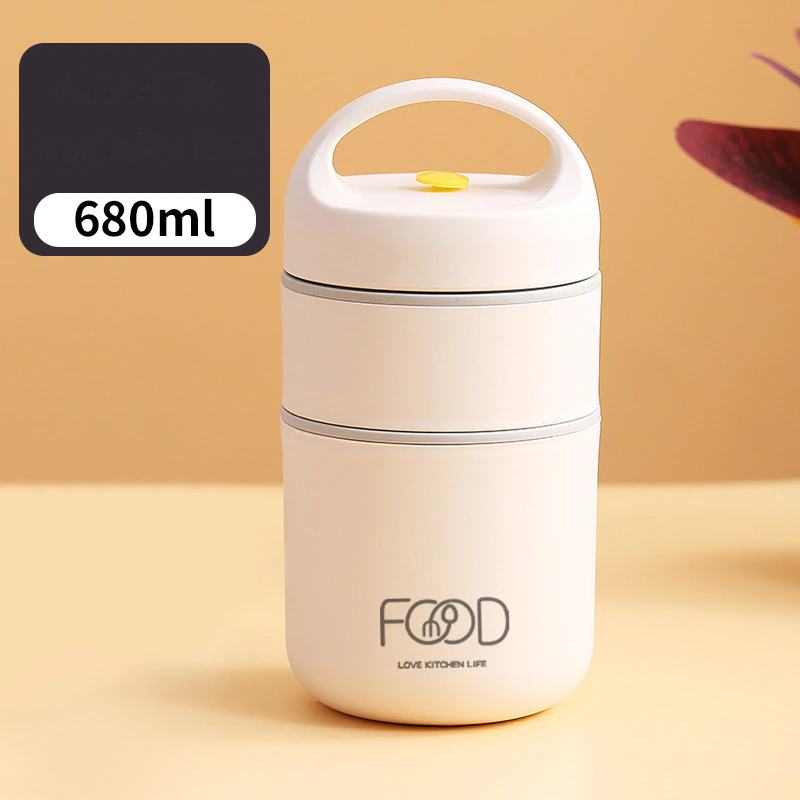 Bento box isotherme beige contenance 680 ml repas