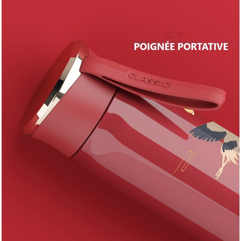 Thermos isotherme infuseur thé poignée portative