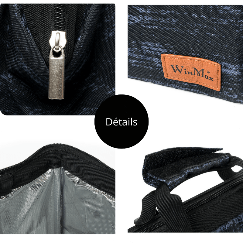 zoom sac isotherme motif zebra