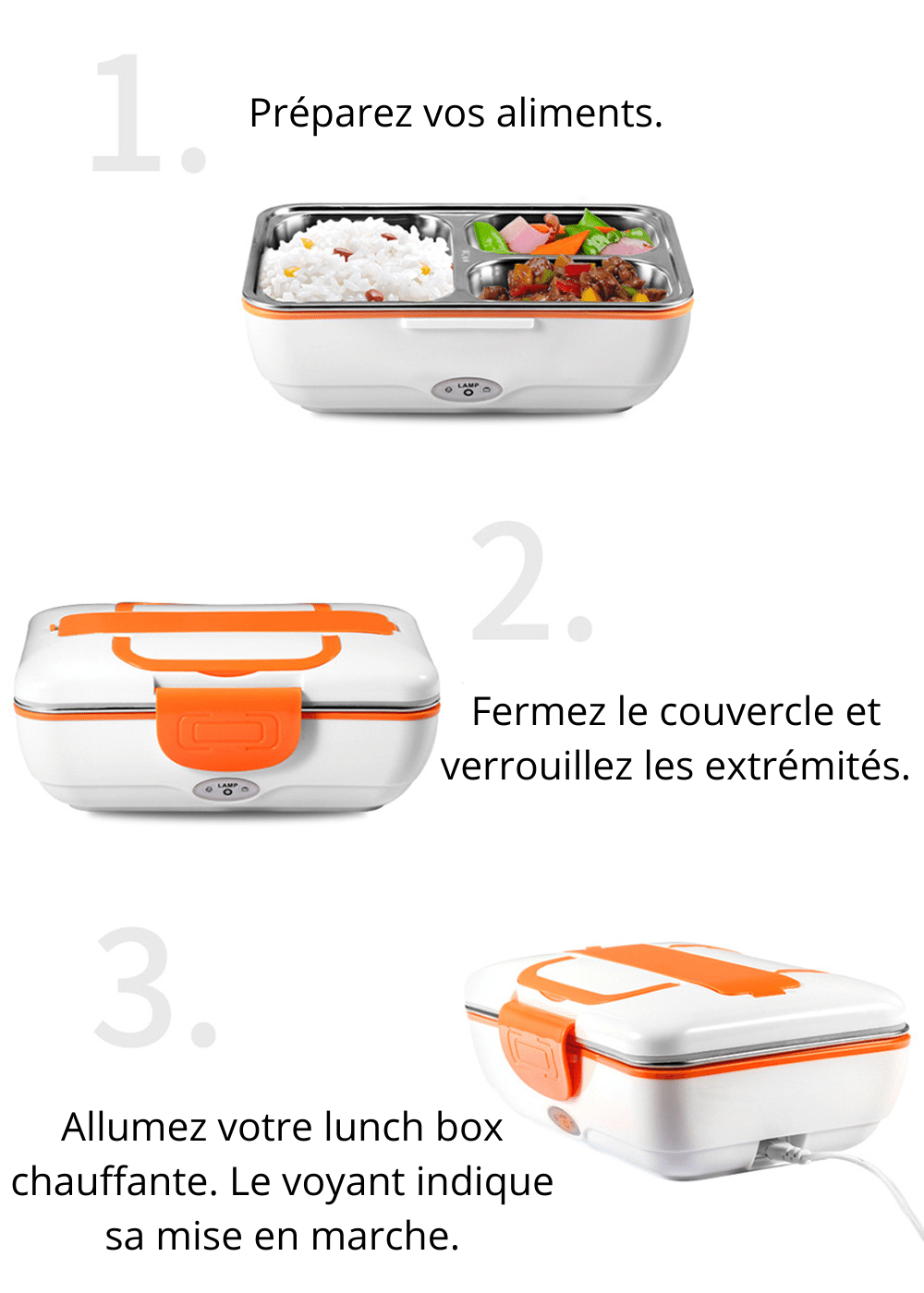Manuel utilisation lunch box chauffante