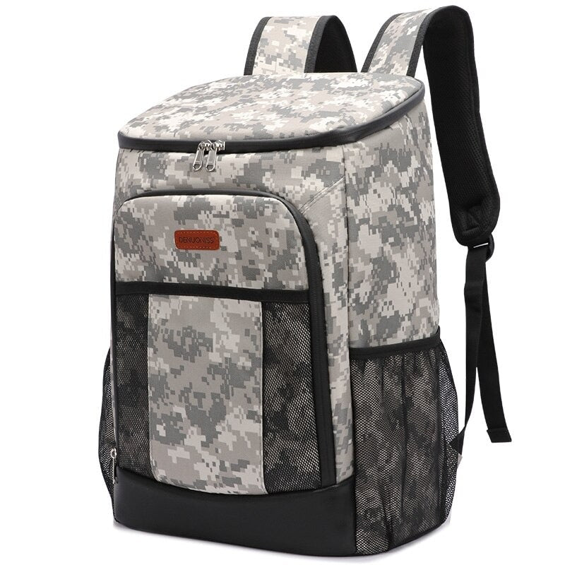 sac à dos isotherme motif camouflage gris de 30L