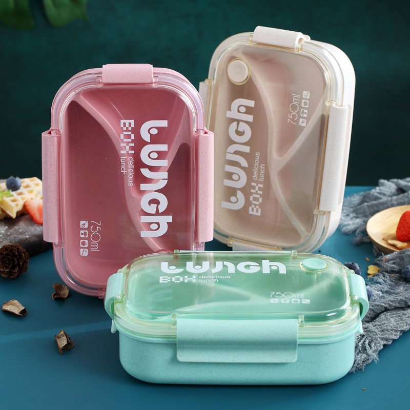 bento box rose verte blanche