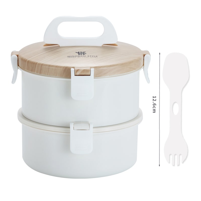 bento isotherme rond blanc 2 étages
