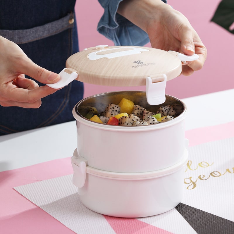 lunch box isotherme ronde blanche healthy