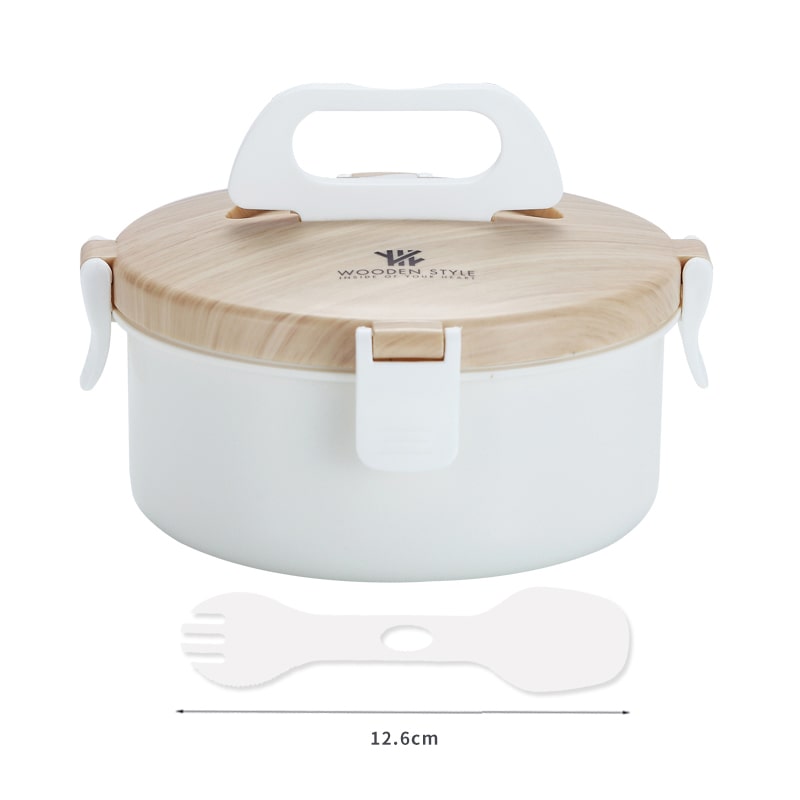 bento isotherme rond blanc multiple compartiments