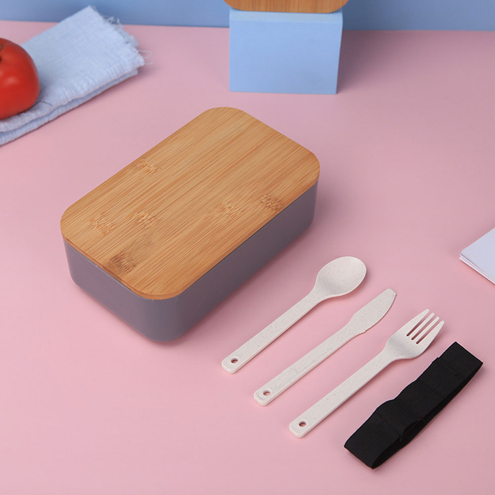 bento japonais gris couverts