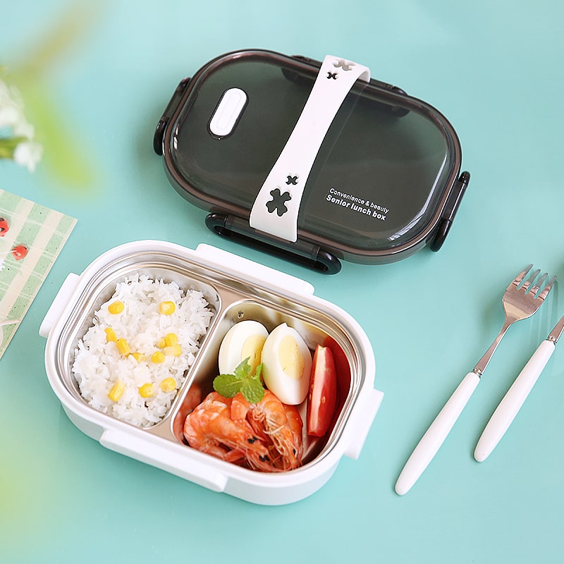 bento japonais inox blanc repas