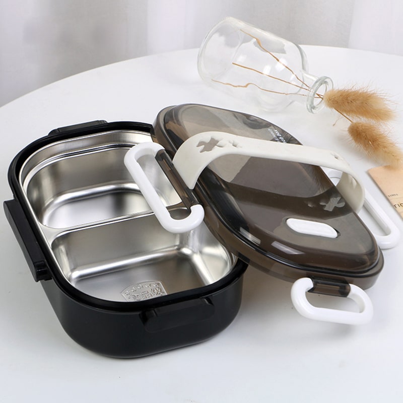 lunch box japonaise inox noir détails