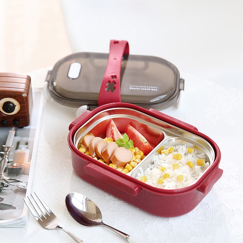 bento japonais en inox rouge repas healthy