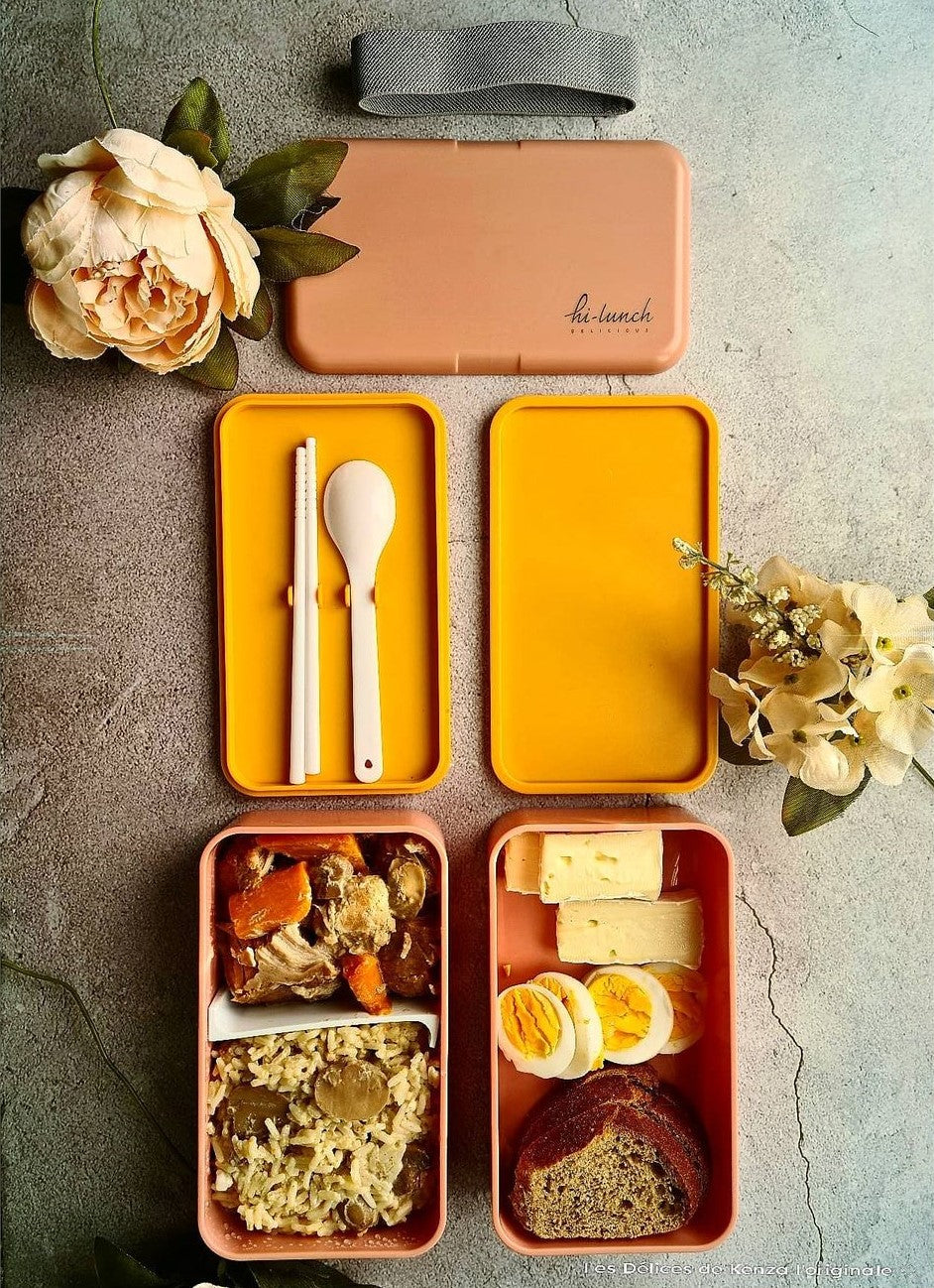 lunch box rose repas healthy