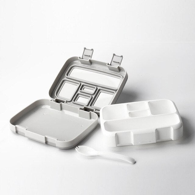 bento gris enfant compartiments