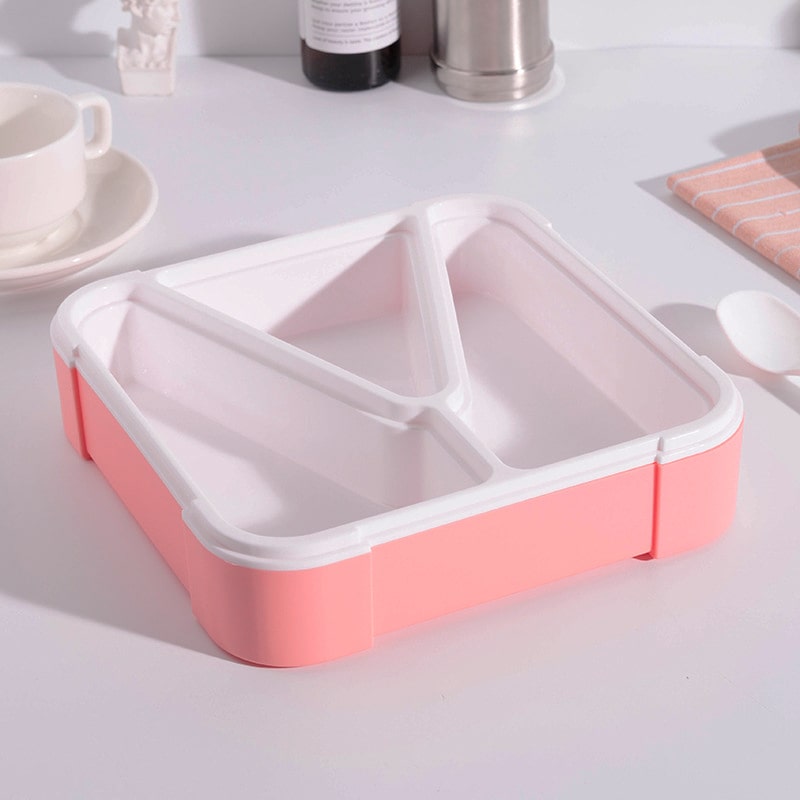 boite à repas rose compartiments