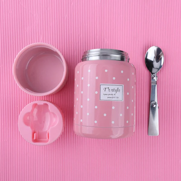 cuillere et lunch box en inox