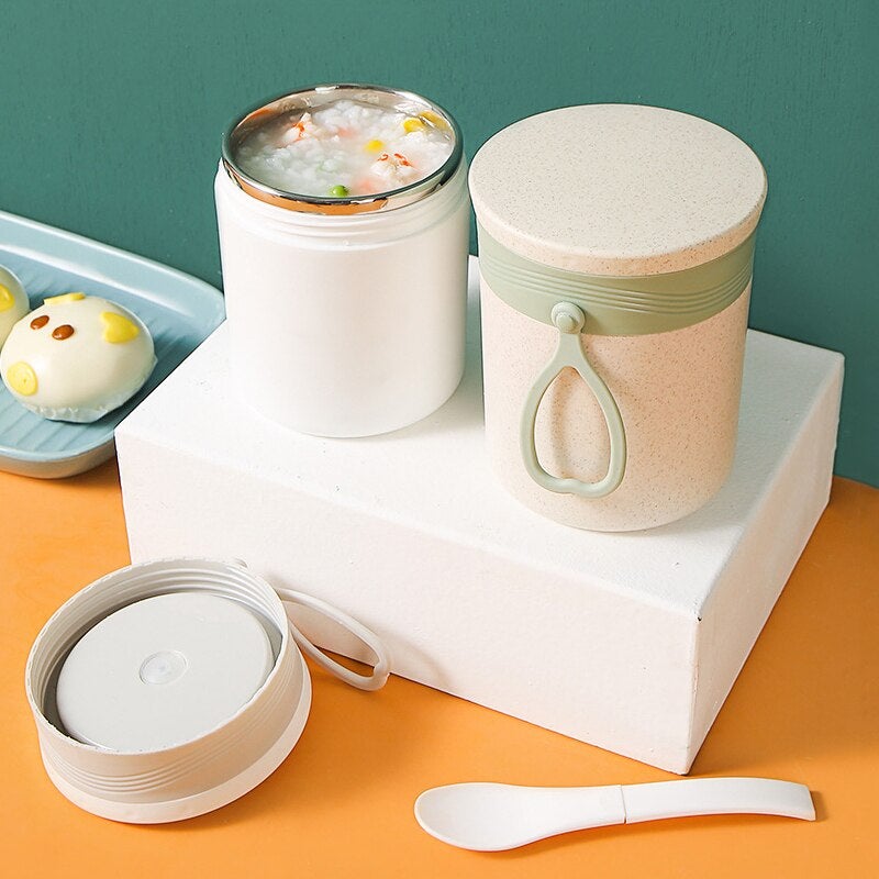 boite soupe blanc repas chaud