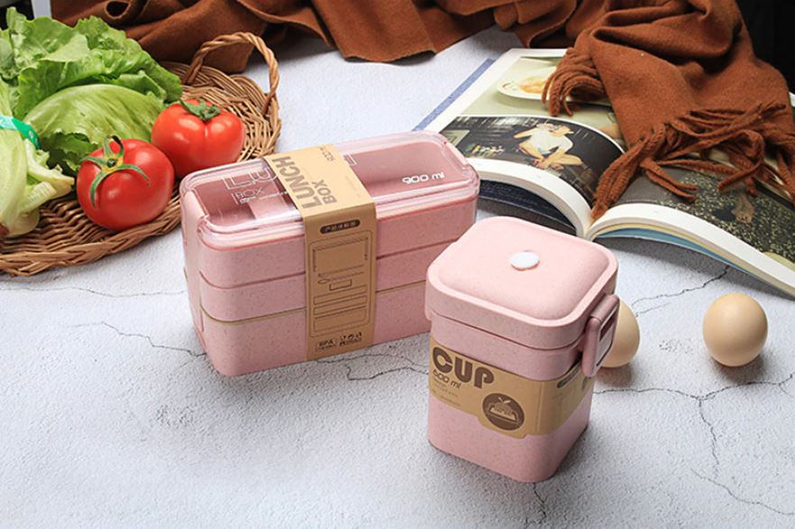 lunch box pour soupe rose