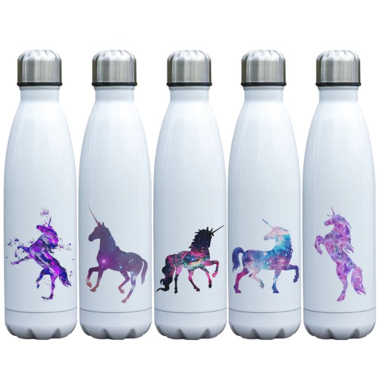 collection de gourde inox motif licorne