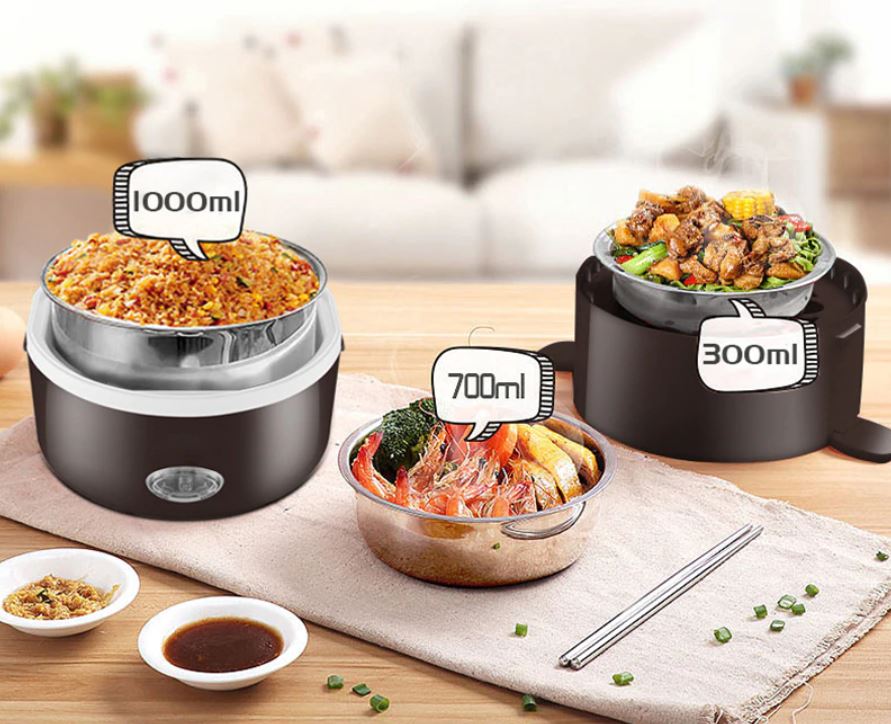 tailles compartiments repas lunch box chauffante