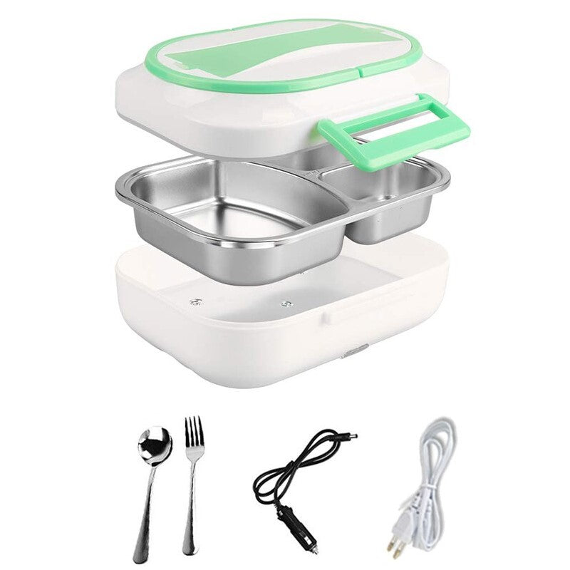 lunch box chauffante bleue turquoise avec accessoire