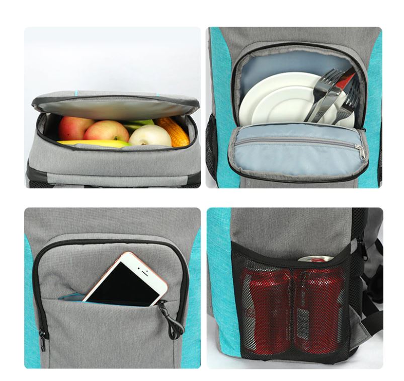 détails rangements optimisés sac à dos isothermes