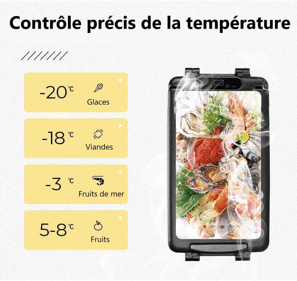 glaciere electrique 40 litres controle temperature