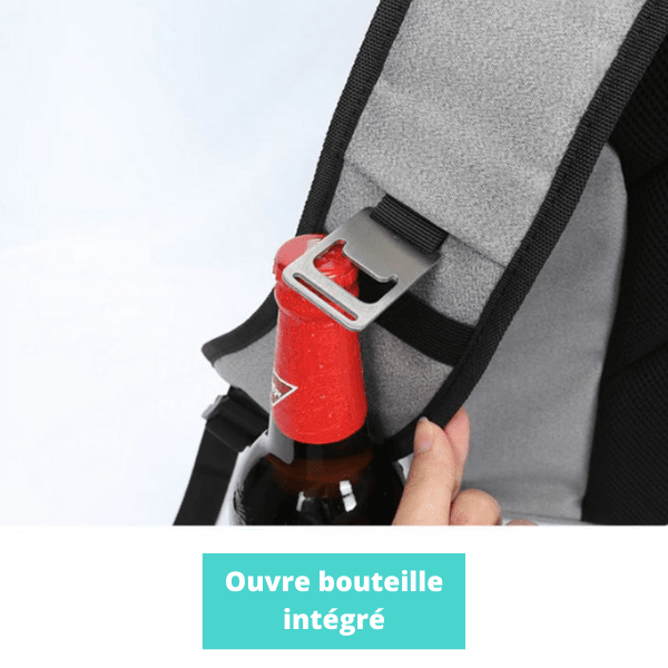 ouvre bouteille intégré sac a dos isotherme