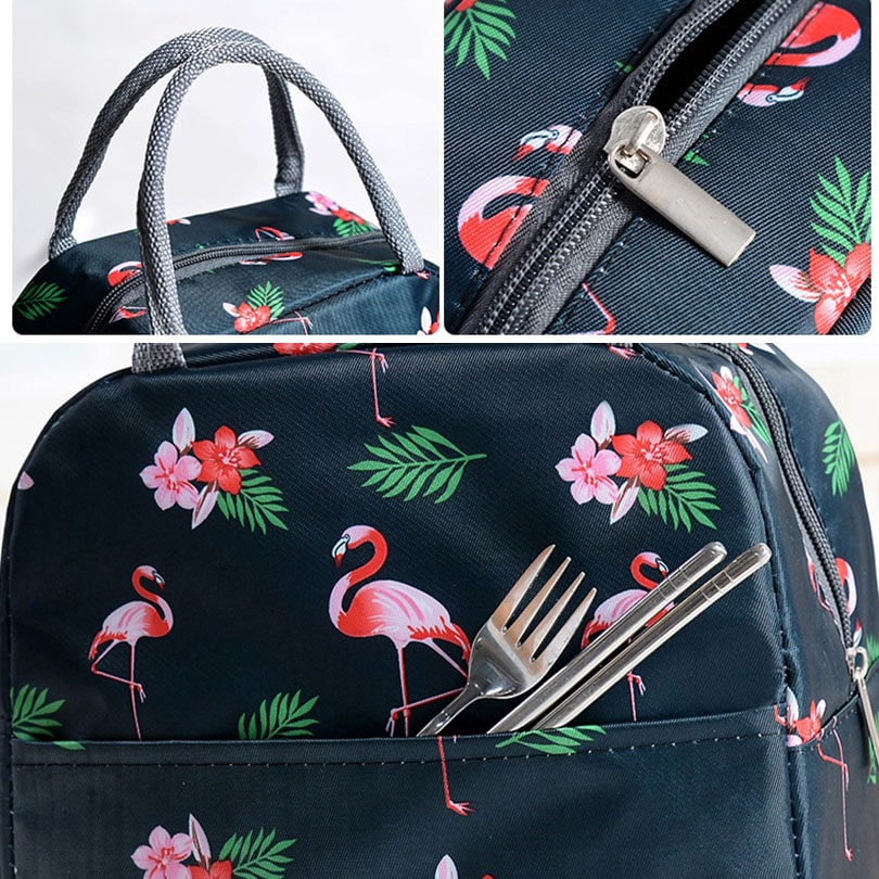 caracteristiques sacs dejeuners flamants roses