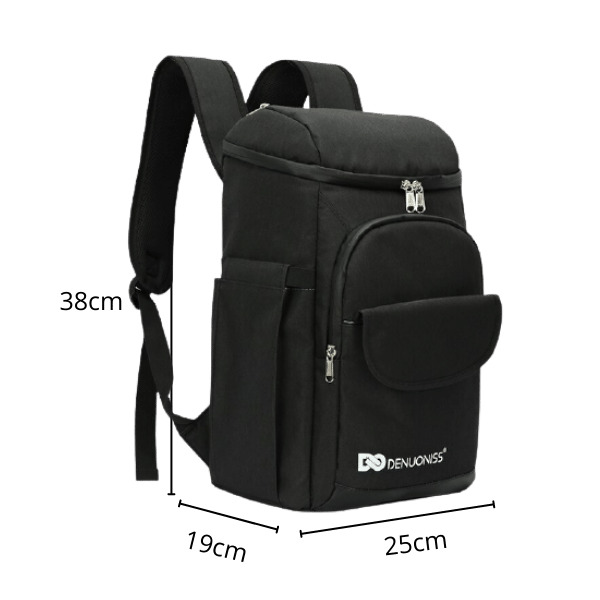Dimension petit sac à dos isotherme noir 18 litres